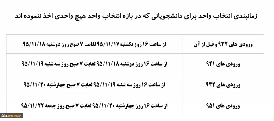 انتخاب واحد با تاخیر