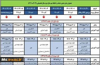 اطلاعیه زمانبندی حذف و اضافه نیمسال دوم سال تحصیلی 1402-1401